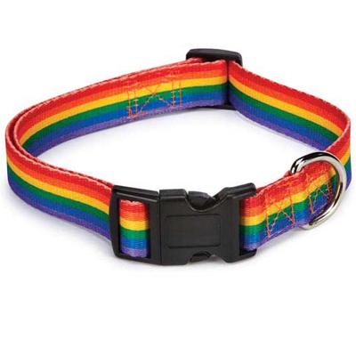 Rainbow Pride Adjustable Dog Collar 10 to 16-inch Rainbow Pride Adjustable Dog Collar 10 to 16-inch
