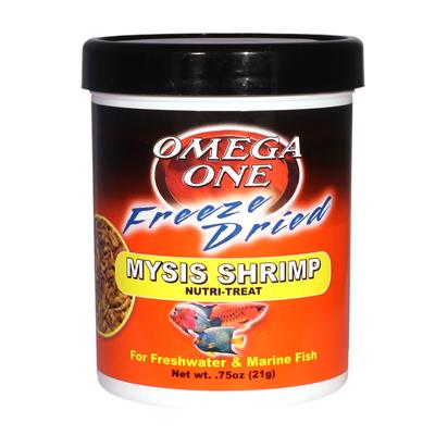 Omega One Freeze Dried Mysis Shrimp Fish Food .75-oz. Click for larger image Omega One Freeze Dried Mysis Shrimp Fish Food .75-oz. Click for larger image