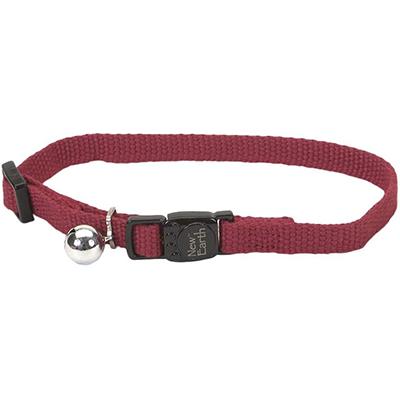New Earth Natural Soy Cat Safety Collar Cranberry 8 to 12-in