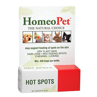 Homeopet Hot Spots Homeopathic Pet Remedy 15ML Click for larger image Homeopet Hot Spots Homeopathic Pet Remedy 15ML Click for larger image