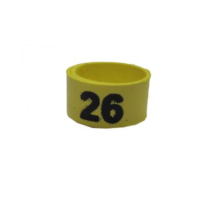 Poultry Numbered Leg Bandette Yellow Size 11 (single Band) Click for larger image Poultry Numbered Leg Bandette Yellow Size 11 (single Band) Click for larger image