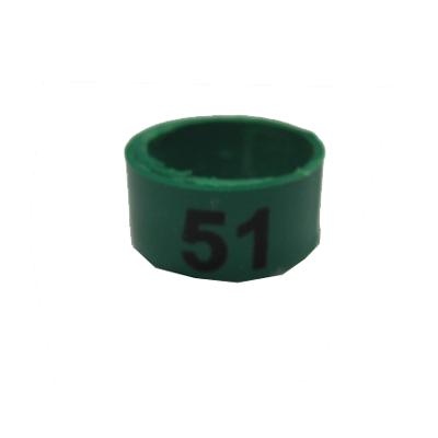 Poultry Numbered Leg Bandette Green Size 11 (single band) Click for larger image