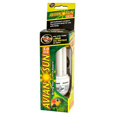 Zoo Med AvianSun Compact Fluorescent Bulb 26 watt Click for larger image Zoo Med AvianSun Compact Fluorescent Bulb 26 watt Click for larger image