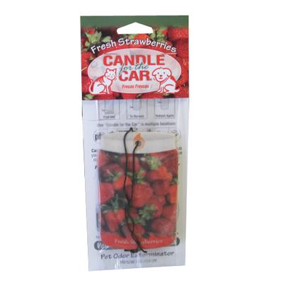 Candle For the Car Fresh Strawberries Pet Odor Eliminator Candle For the Car Fresh Strawberries Pet Odor Eliminator