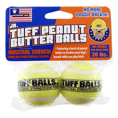Tuff Balls Jr Peanut Butter Flavored 2pk Dog Toy Tuff Balls Jr Peanut Butter Flavored 2pk Dog Toy