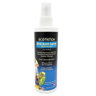 Ecotrition Bird Bath Spray with Molt Ease 8-oz. Click for larger image Ecotrition Bird Bath Spray with Molt Ease 8-oz. Click for larger image