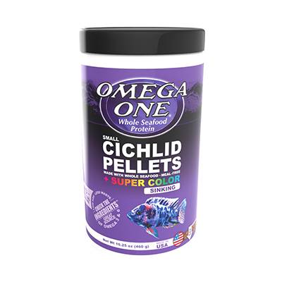 Omega One Super Color Cichlid Sm Sinking Fish Pellets 1-Lb. Click for larger image Omega One Super Color Cichlid Sm Sinking Fish Pellets 1-Lb. Click for larger image