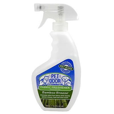 Pet Odor Exterminator Fabric Freshener Spray Bamboo Breeze Click for larger image Pet Odor Exterminator Fabric Freshener Spray Bamboo Breeze Click for larger image