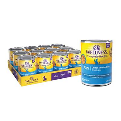 Wellness Chicken And Herring Canned Cat Food 13 oz Case Wellness Chicken And Herring Canned Cat Food 13 oz Case
