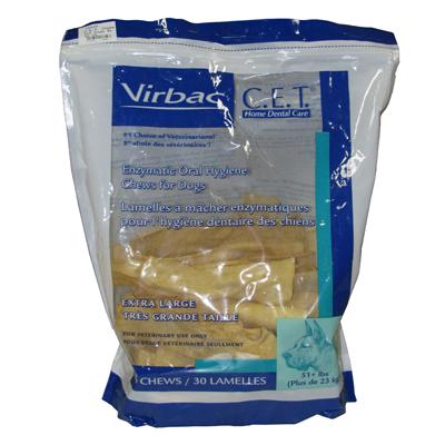 Virbac C.E.T. Dental Chews For Dogs XLarge 30 Count Click for larger image Virbac C.E.T. Dental Chews For Dogs XLarge 30 Count Click for larger image
