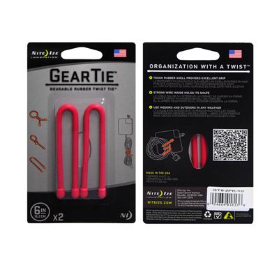 Gear Tie 6 inch Red Reusable Rubber Twist Tie 2pk Gear Tie 6 inch Red Reusable Rubber Twist Tie 2pk