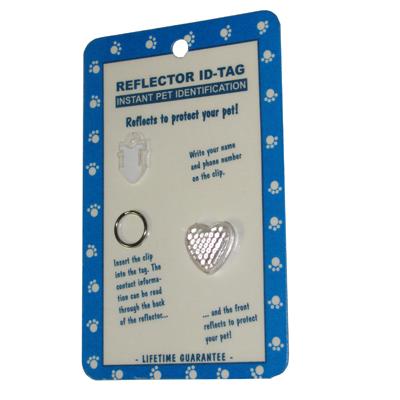 Reflex Small Heart Reflecting Dog Tag Clear Reflex Small Heart Reflecting Dog Tag Clear