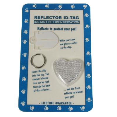 Reflex Large Heart Reflecting Dog Tag Clear Reflex Large Heart Reflecting Dog Tag Clear