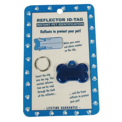 Reflex Bone Reflecting Dog Tag Blue