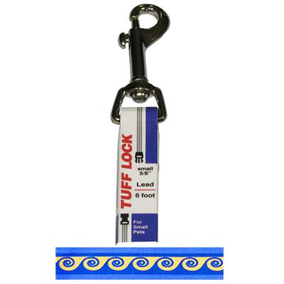 Tuff-Lock Small Waves Nylon Leash 5/8in x 6-ft. Tuff-Lock Small Waves Nylon Leash 5/8in x 6-ft.