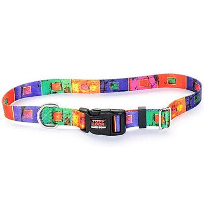 Tuff-Lock XSmall Stained Glass Adjustable Nylon Dog Collar Tuff-Lock XSmall Stained Glass Adjustable Nylon Dog Collar