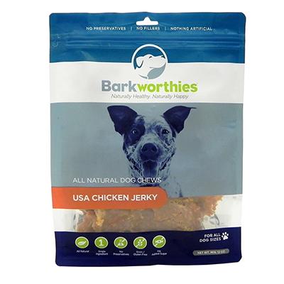 Barkworthies USA Chicken Jerky Dog Treats 12oz. Barkworthies USA Chicken Jerky Dog Treats 12oz.