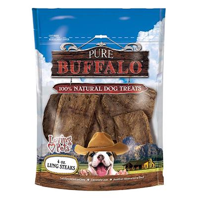 Loving Pets Buffalo Lung Steaks Dog Treat 4oz Loving Pets Buffalo Lung Steaks Dog Treat 4oz