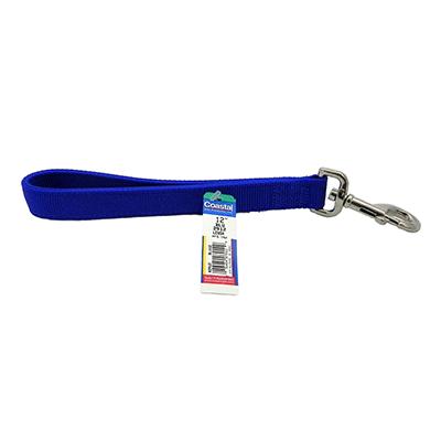 Nylon Dog Traffic Leash 1-inch x 1 foot Blue Click for larger image