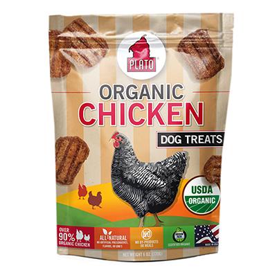 Plato Organic Chicken Dog Treats 6-oz. Click for larger image Plato Organic Chicken Dog Treats 6-oz. Click for larger image