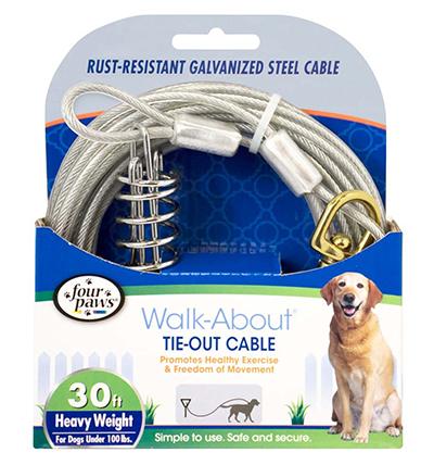 Heavy Weight Tie-Out Cable for Dogs 30-ft. Click for larger image