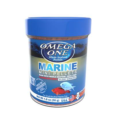 Omega Garlic Marine Sinking Mini Pellets Fish Food 1.8oz Click for larger image Omega Garlic Marine Sinking Mini Pellets Fish Food 1.8oz Click for larger image