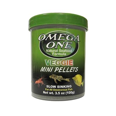 Omega Veggie Sinking Mini Pellets Fish Food 3.5oz  Click for larger image