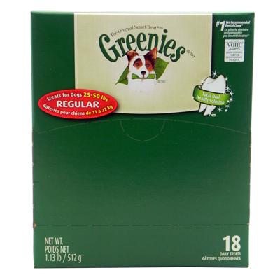 Greenies Regular Size Dog Dental Treat 18 Pack Greenies Regular Size Dog Dental Treat 18 Pack