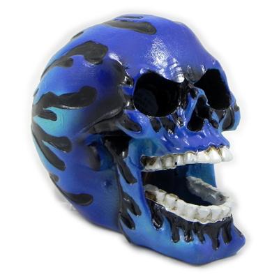 Flaming Skull Small Aquarium Ornament Flaming Skull Small Aquarium Ornament