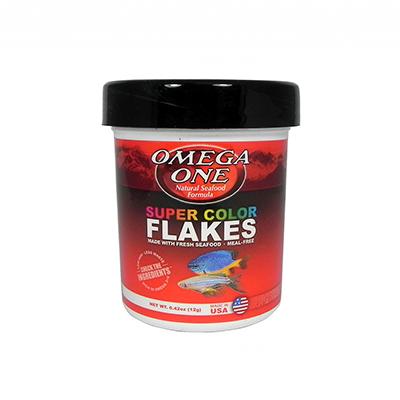 Omega One Super Color Flake Fish Food .42 ounce Click for larger image