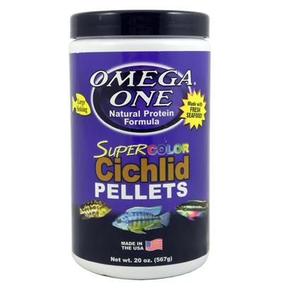 Omega One Super Color Cichlid Lg Sinking Fish Pellets 20-oz Click for larger image