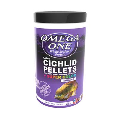 Omega One Super Color Cichlid Lg Sinking Fish Pellets 20-oz Click for larger image Omega One Super Color Cichlid Lg Sinking Fish Pellets 20-oz Click for larger image