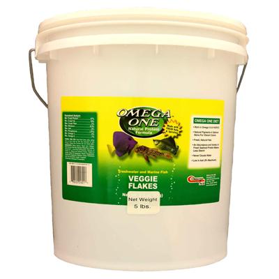 Omega One Veggie Flakes Fish Food 5 lb. Omega One Veggie Flakes Fish Food 5 lb.