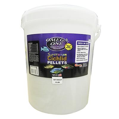 Omega One Super Color Cichlid Lg Sinking Fish Pellets 15-lb Click for larger image Omega One Super Color Cichlid Lg Sinking Fish Pellets 15-lb Click for larger image