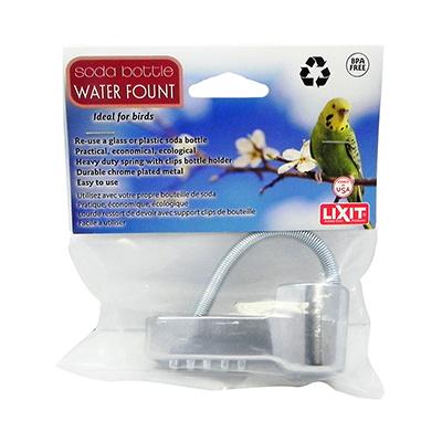 Lixit Soda Bottle Bird Water Fount for Caged Birds Click for larger image