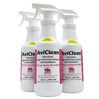 AviClean Non-Rinse Cage and Aviary Cleaner 32oz 3 Pack AviClean Non-Rinse Cage and Aviary Cleaner 32oz 3 Pack