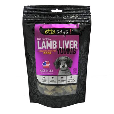 Etta Says! Freeze Dried Lamb Liver Dog Treat 3 oz. Etta Says! Freeze Dried Lamb Liver Dog Treat 3 oz.