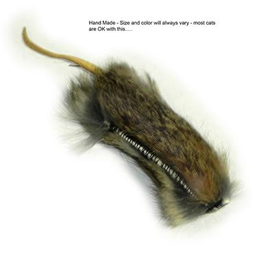 Handmade Real Fur Mouse Cat Toy Click for larger image Handmade Real Fur Mouse Cat Toy Click for larger image