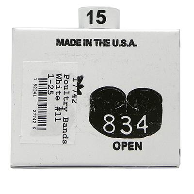 Poultry Numbered Leg Bands White Size 11 Numbered 1-25 Click for larger image Poultry Numbered Leg Bands White Size 11 Numbered 1-25 Click for larger image