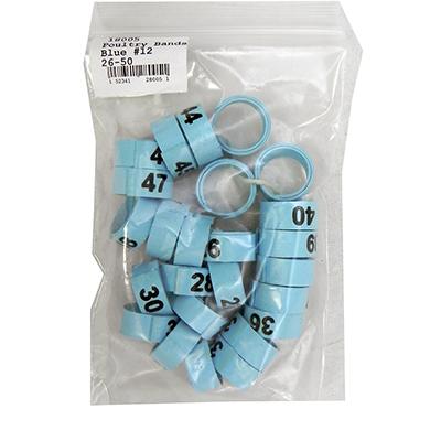 Poultry Numbered Leg Bands Blue Size 12 Numbered 26-50 Click for larger image Poultry Numbered Leg Bands Blue Size 12 Numbered 26-50 Click for larger image