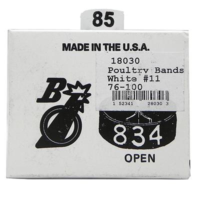 Poultry Numbered Leg Bands White Size 11 Numbered 76-100 Click for larger image Poultry Numbered Leg Bands White Size 11 Numbered 76-100 Click for larger image