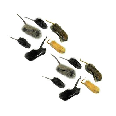 Handmade Real Fur Mouse Cat Toy 12 Pack Click for larger image