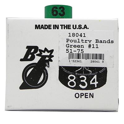 Poultry Numbered Leg Bands Green Size 11 Numbered 51-75 Click for larger image Poultry Numbered Leg Bands Green Size 11 Numbered 51-75 Click for larger image