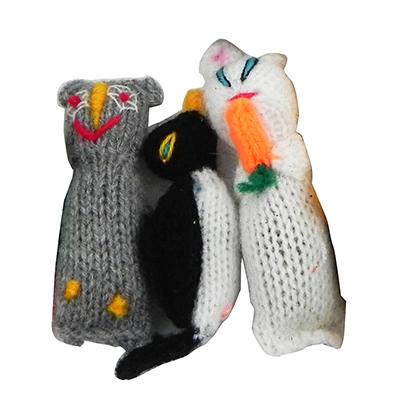Barn Yarn Hand Knit Wool Cat Toy with Catnip 3 Pack Click for larger image