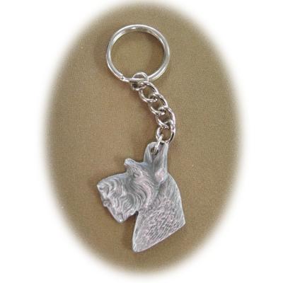 Pewter Key Chain I Love My Scottish Terrier Click for larger image