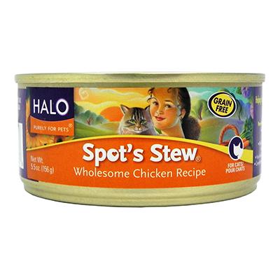 HALO Purely For Pets Spot's Stew Cat Chicken 5oz Case HALO Purely For Pets Spot's Stew Cat Chicken 5oz Case