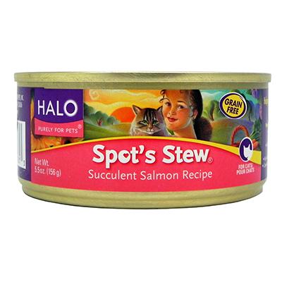 HALO Purely For Pets Spot's Stew Cat Wild Salmon Can 5 oz HALO Purely For Pets Spot's Stew Cat Wild Salmon Can 5 oz