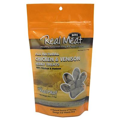 Real Meat All Natural Chicken and Venison Dog Treats 4oz. Click for larger image Real Meat All Natural Chicken and Venison Dog Treats 4oz. Click for larger image