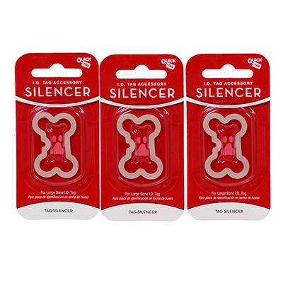 Dog Tag Silencer Large Bone Shape 3 pack Click for larger image Dog Tag Silencer Large Bone Shape 3 pack Click for larger image