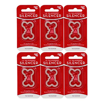 Dog Tag Silencer Large Bone Shape 6 pack Click for larger image Dog Tag Silencer Large Bone Shape 6 pack Click for larger image
